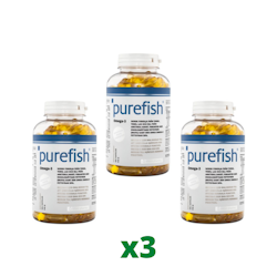 3 x Elexir Purefish Omega-3, 180 kapslar
