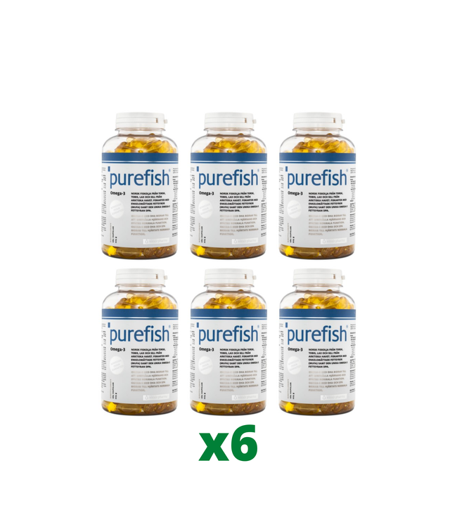 6 x Elexir Purefish Omega-3, 180 kapslar