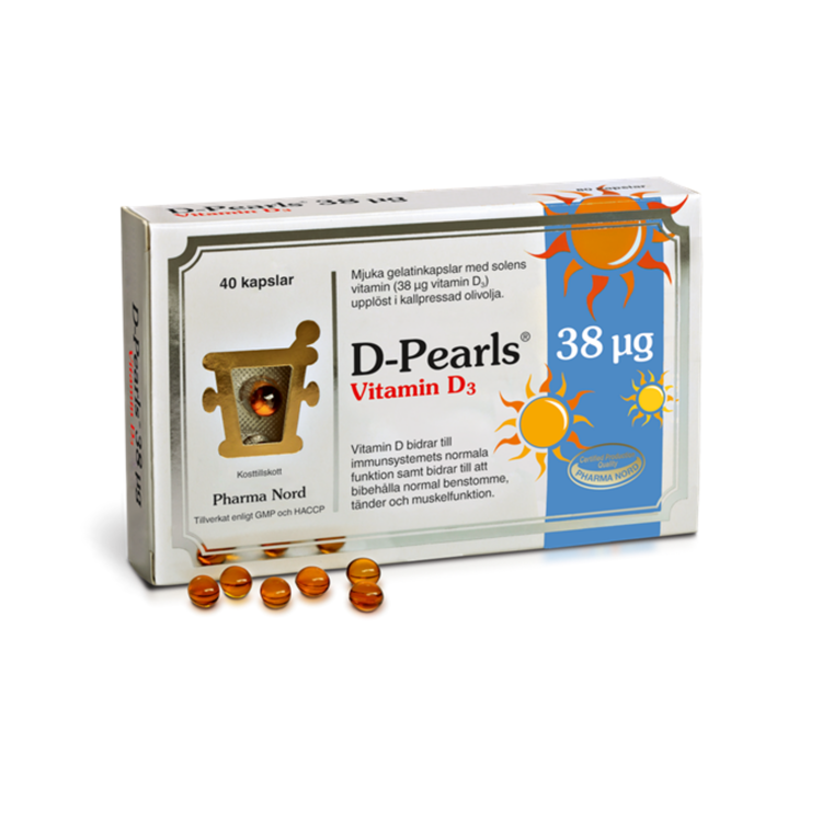 Pharma Nord D-Pearls 38 µg, 40 kapslar