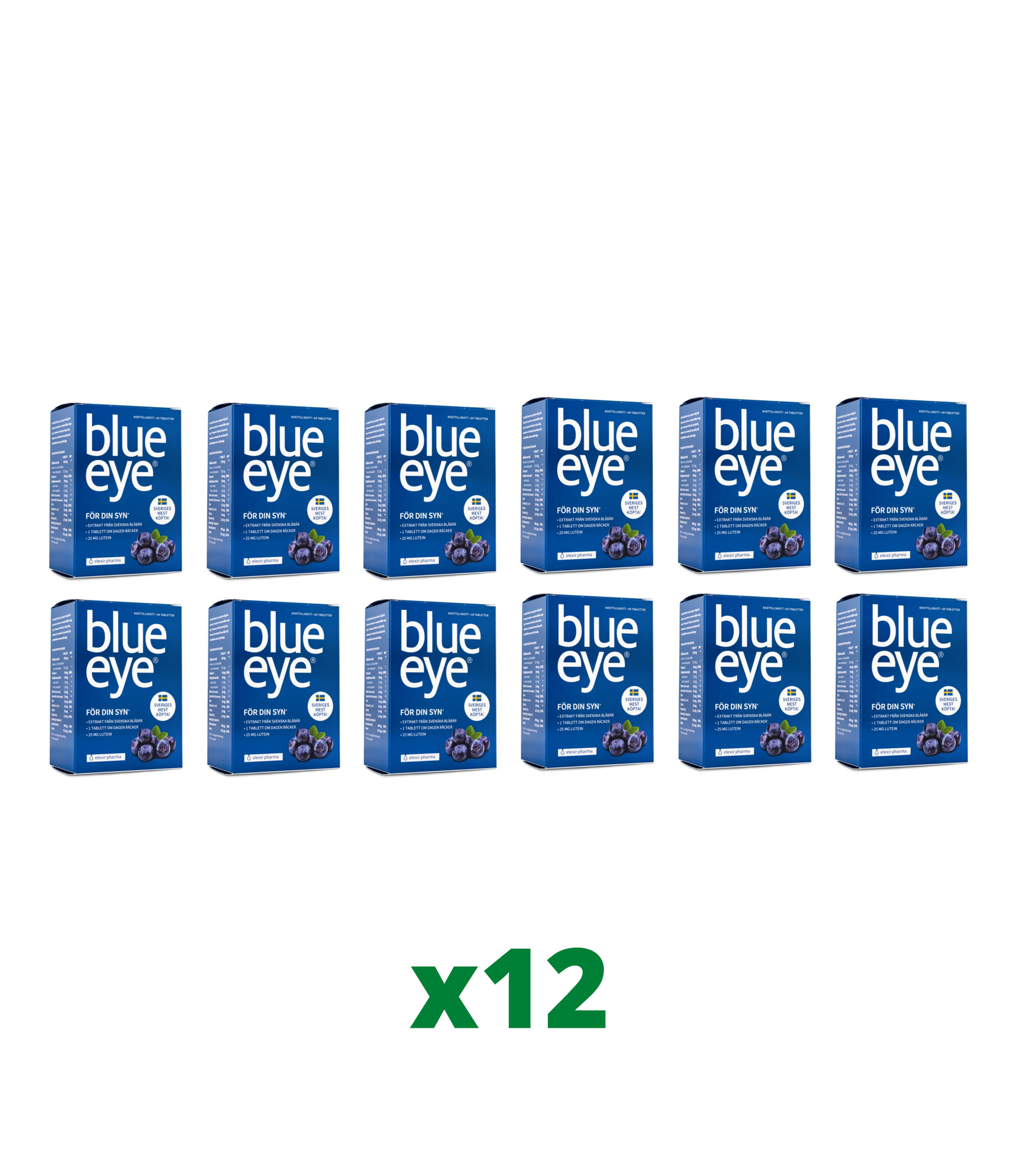 12 x Elexir Blue Eye, 64 tabletter