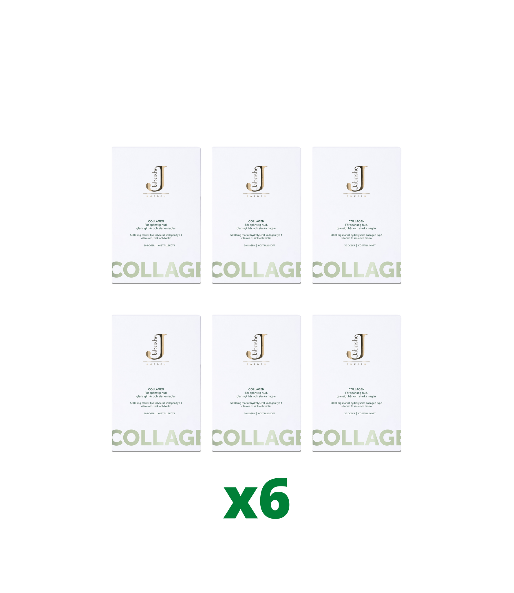 6 x Jabushe Collagen 30 st