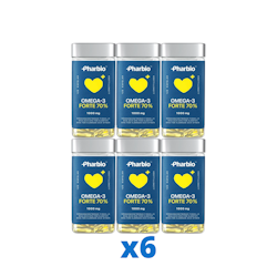 6 x Pharbio Omega-3 Forte, 120 kapslar