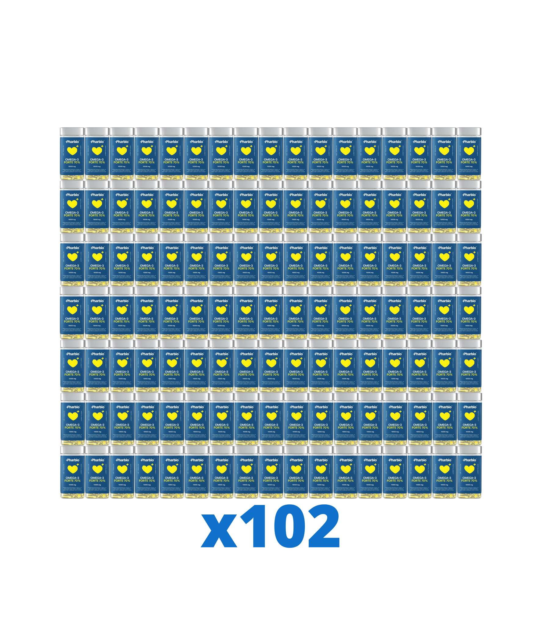 102 x Pharbio Omega-3 Forte, 120 kapslar