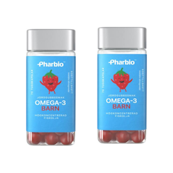 2 x Pharbio Omega-3 Barn, 70 kapslar