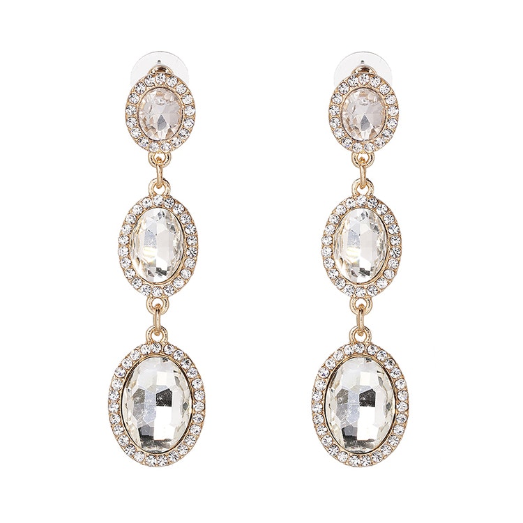 Danie Crystal Gold Earrings