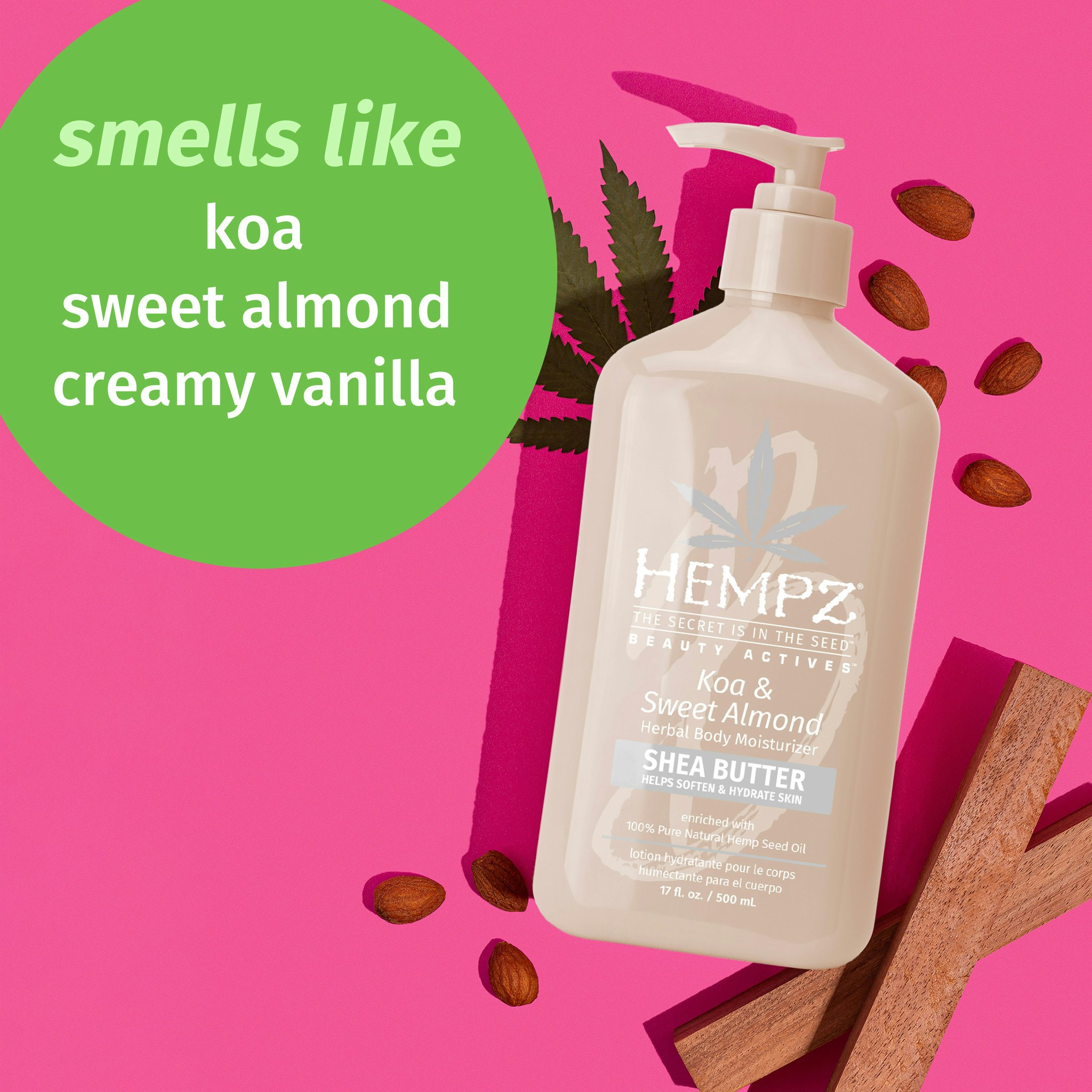 Hempz Koa & Sweet Almond Herbal Body Moisturizer 500ml
