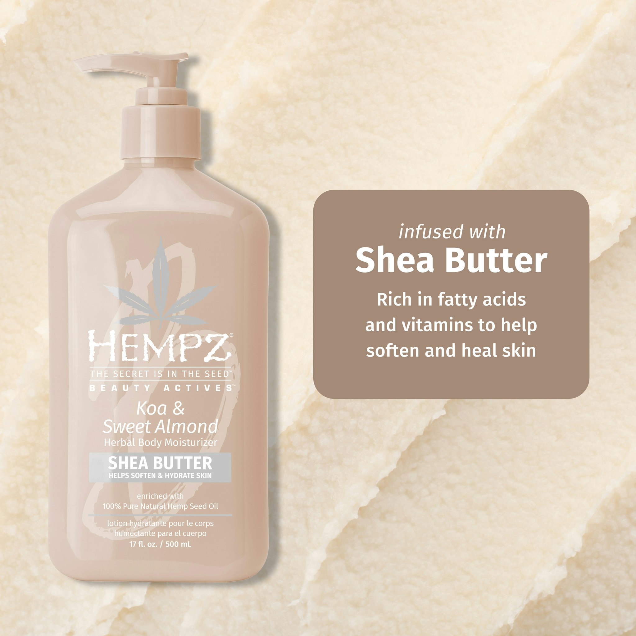 Hempz Koa & Sweet Almond Herbal Body Moisturizer 500ml