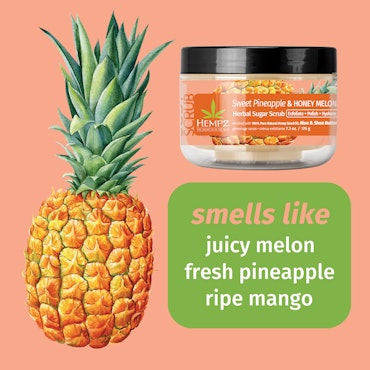 Hempz Sweet pineapple & honey melon herbal body scrub 176g