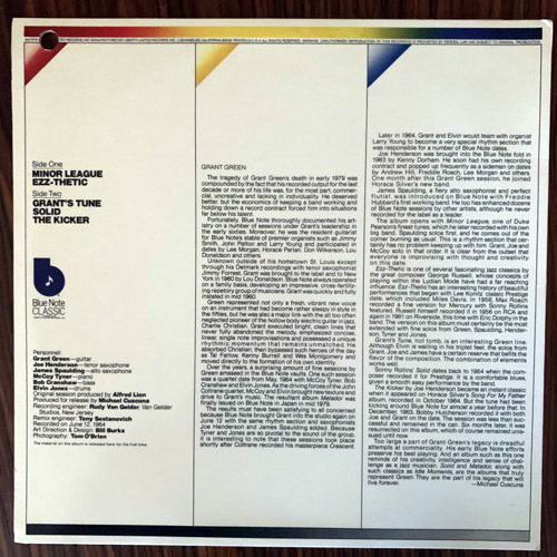 GRANT GREEN Solid (Blue Note - USA original) (VG+) LP