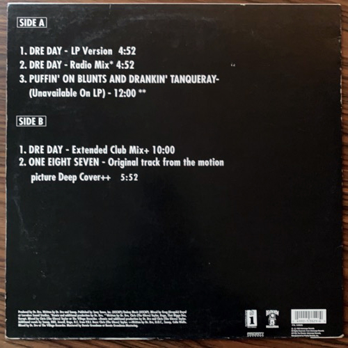 DR. DRE Dre Day (Interscope - USA 2004 reissue) (VG+/VG) 12"