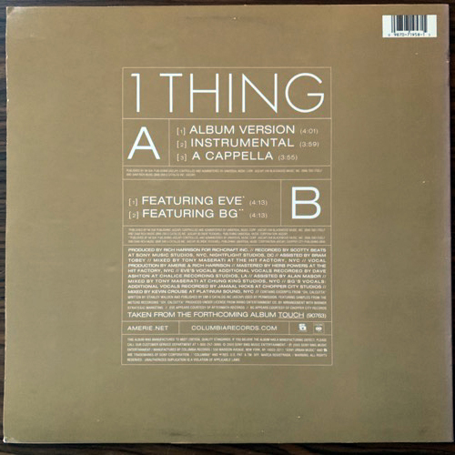 AMERIE 1 Thing (Columbia - USA original) (VG+) 12"