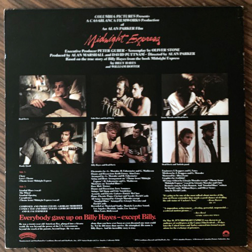 SOUNDTRACK Giorgio Moroder ‎– Midnight Express (Casablanca - USA original) (VG+) LP