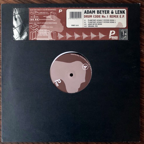 ADAM BEYER & LENK Drum Code No.1 Remix E.P. (Primate - UK original) (VG+/VG) 12"