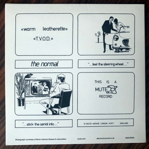 NORMAL, the T.V.O.D./Warm Leatherette (Clear vinyl) (Mute - UK 2018 reissue) (NM) 7"