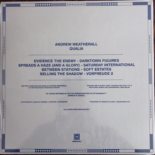 ANDREW WEATHERALL Qualia (Höga Nord - Sweden original) (SS) 2LP