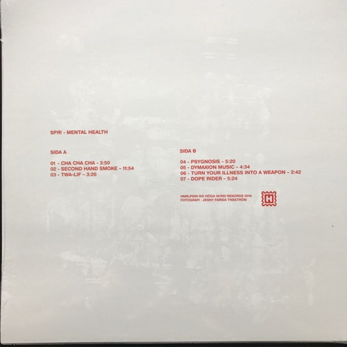 SPR! Mental Health (White vinyl) (Höga Nord - Sweden original) (NEW) LP