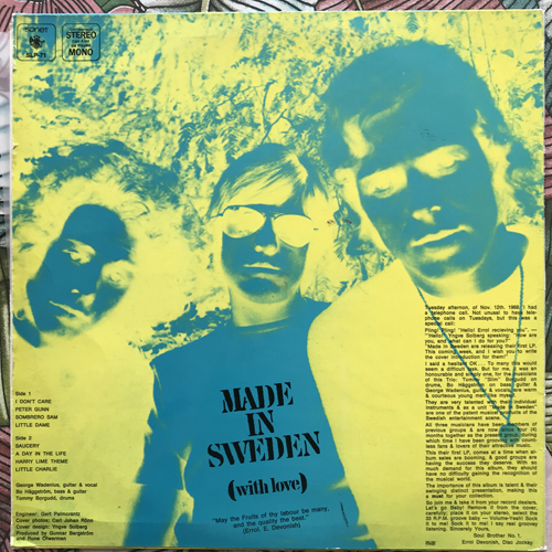 MADE IN SWEDEN Made In Sweden (With Love) (Sonet - Sweden original) (VG+/VG-) LP
