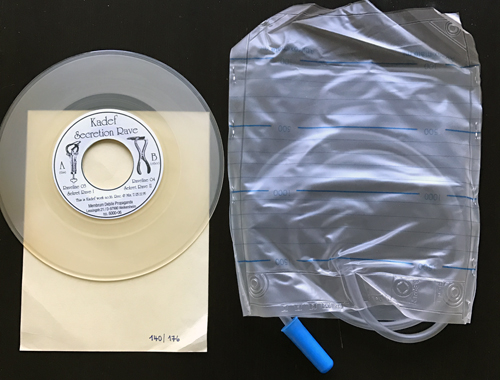 KADEF Secretion Rave (Clear vinyl with secretion bag) (Membrum Debile Propaganda - Germany original) (VG+) 7"