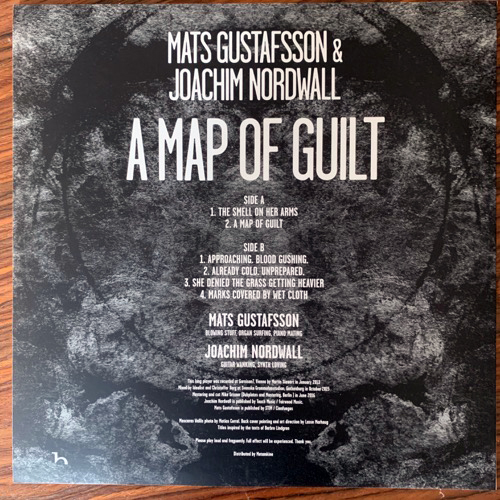MATS GUSTAFSSON & JOACHIM NORDWALL A Map Of Guilt (Bocian - Poland original) (NM) LP