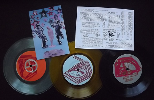 VARIOUS Bruce Lee, Heroin, And The Punk Scene (Coloured vinyl) (Massacre At Central Hi - USA original) (VG+/EX) 3x7" BOX