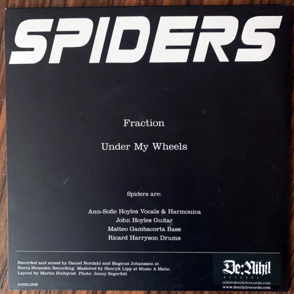 SPIDERS Fraction (Ltd to 75 with DVD) (De:Nihil - Sweden original) (NM) 7"+DVD