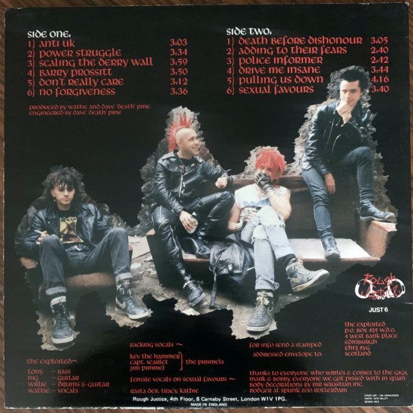 EXPLOITED, the Death Before Dishonour (Rough Justice - UK original) (VG+) LP