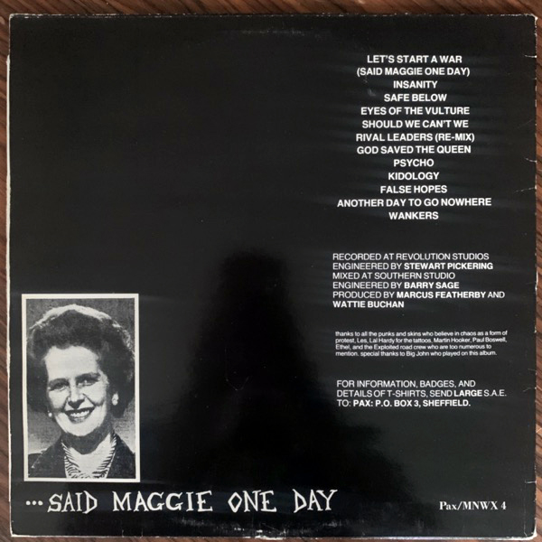 EXPLOITED, the Let's Start A War... ...Said Maggie One Day (MNW - Sweden original) (VG-/VG) LP