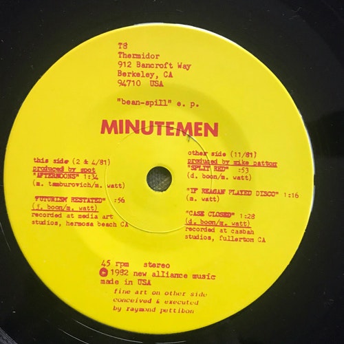 MINUTEMEN "Bean-Spill" E. P. (Thermidor - USA original) (VG+) 7"