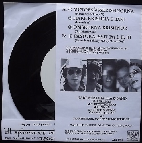 HARE KRISHNA BRASS BAND Motorsågskrishnorna Och Andra Hymner... (Amöba - Sweden original) (VG+) 7"