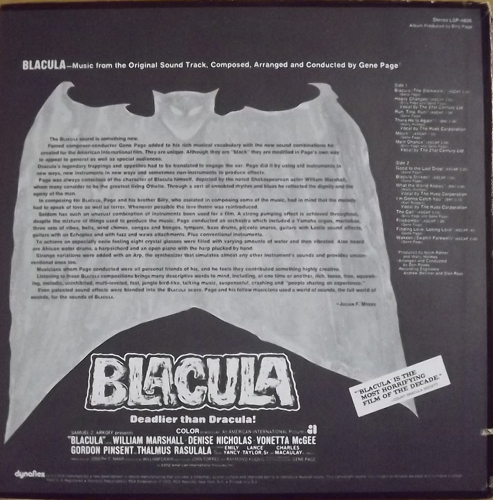 SOUNDTRACK Gene Page - Blacula (RCA - USA original) (VG/VG+) LP