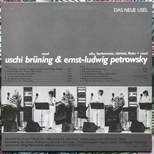 USCHI BRÜNING & ERNST-LUDWIG PETROWSKY Das Neue Usel (FMP - Germany original) (EX) LP