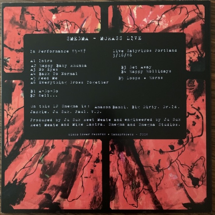 SMEGMA Morass Live (Bimbo Tower - France reissue) (EX) LP
