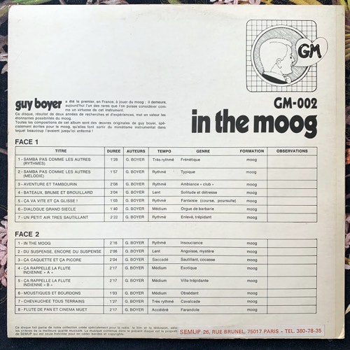 GUY BOYER In The Moog (GM - France original) (EX/VG+) LP