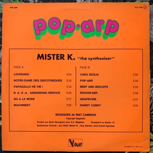 MISTER K Pop' Arp (Disques Vogue - France original) (VG/VG+) LP