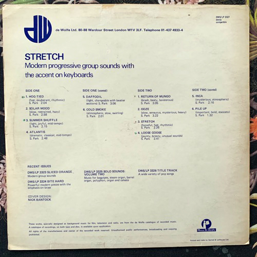 SIMON PARK Stretch (Music De Wolfe - UK original) (VG/VG-) LP