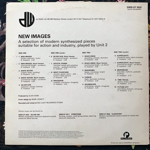 UNIT 2 New Images (Music De Wolfe - UK original) (VG-/VG+) LP