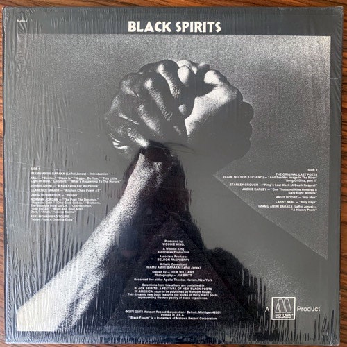 VARIOUS Black Spirits: Festival Of New Black Poets In America (Black Forum - USA original) (EX/NM) LP
