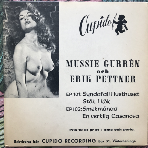MUSSIE GURRÉN OCH ERIK PETTNER En verklig Casanova (Cupido - Sweden original) (VG+/VG) 7"