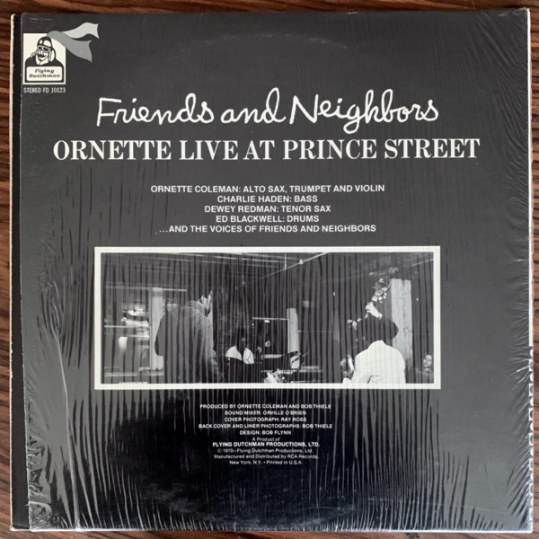 ORNETTE COLEMAN Friends And Neighbors - Ornette Live At Prince Street (Flying Dutchman - USA early reissue) (EX) LP