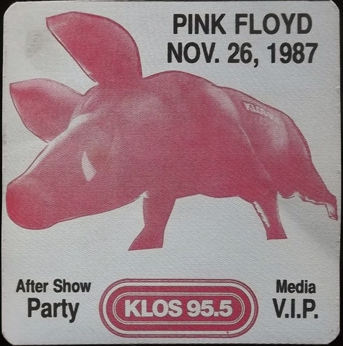 PINK FLOYD VIP Sticker November 26 1987 (EX)