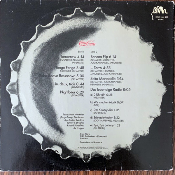 GURU GURU Tango Fango (Brain - Germany 1977 reissue) (VG) LP