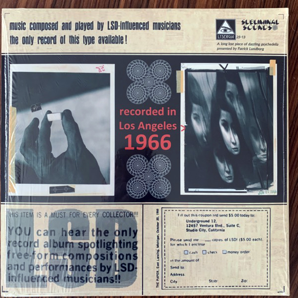 LSD UNDERGROUND 12 LSD Underground 12 (Lysergia - Sweden reissue) (NM/EX) LP