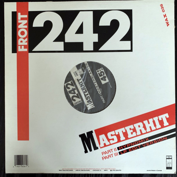 FRONT 242 Masterhit (Wax Trax! - USA original) (VG+) 12"