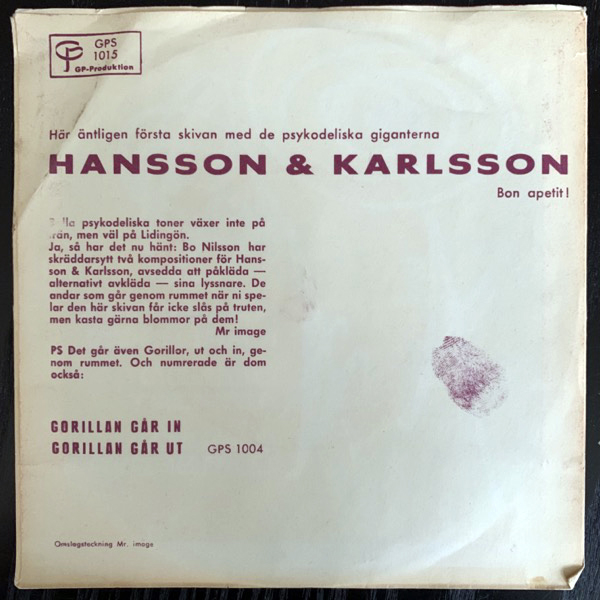 HANSSON & KARLSSON Lidingö Airport (GP - Sweden original) (VG) 7"
