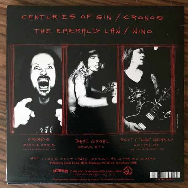 PROBOT Centuries Of Sin (Southern Lord - USA original) (VG+/EX) 7"