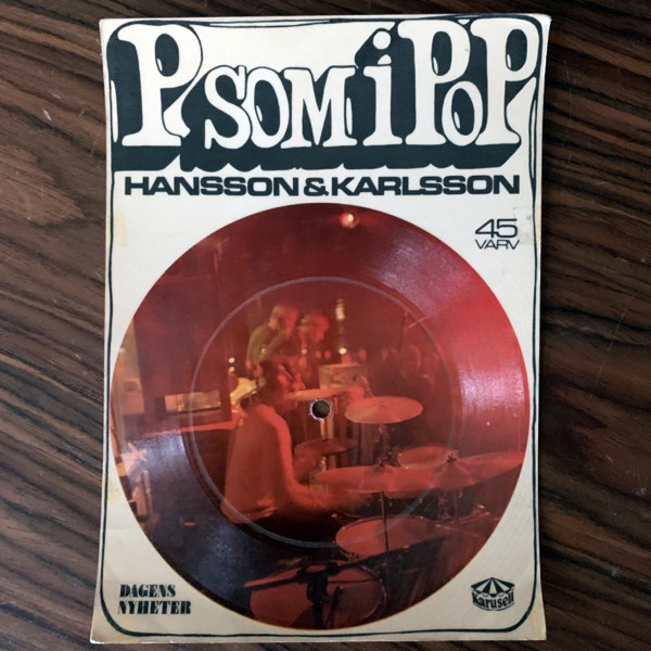 HANSSON & KARLSSON P Som I Pop (Karusell - Sweden original) (VG-) CARDBOARD FLEXI