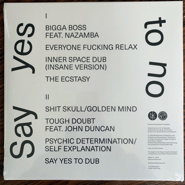 IDEALIST, the Say Yes To No (iDEAL - Sweden original) (NEW) LP