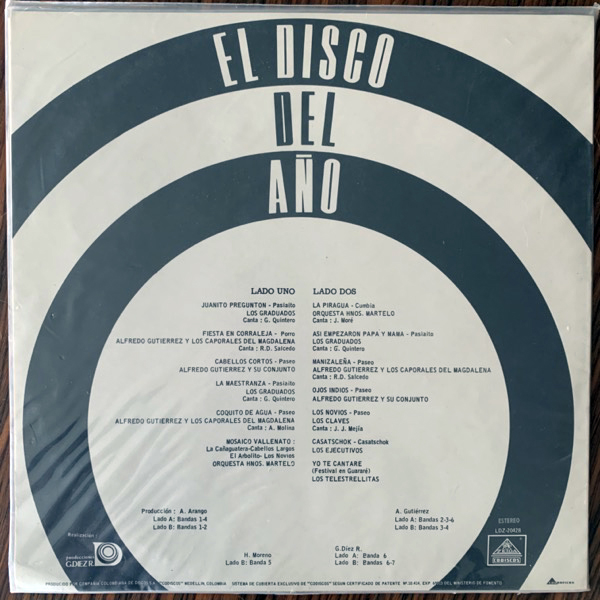 VARIOUS El Disco Del Año (Zelda - Colombia original) (EX/VG) LP