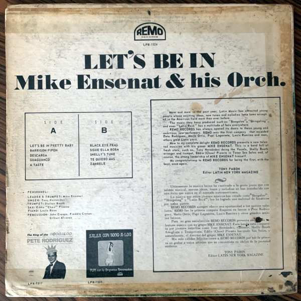 MIKE ENSENAT AND HIS ORCH. Let's Be In (Remo - USA original) (G) LP