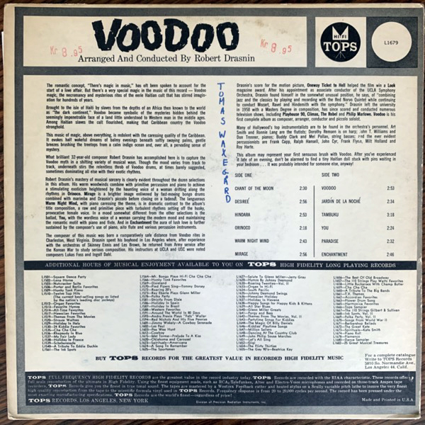 ROBERT DRASNIN Voodoo Exotic Music From Polynesia And The Far East (Tops - USA original) (VG-) LP